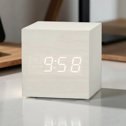 LED Digital Cube Display Alarm Clock