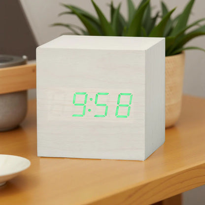LED Digital Cube Display Alarm Clock