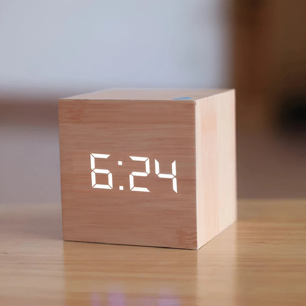 LED Digital Cube Display Alarm Clock