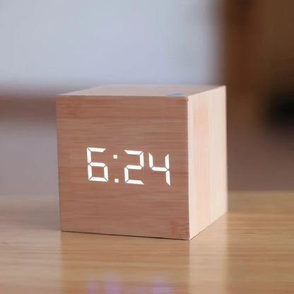 LED Digital Cube Display Alarm Clock