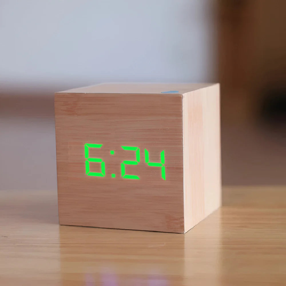 LED Digital Cube Display Alarm Clock