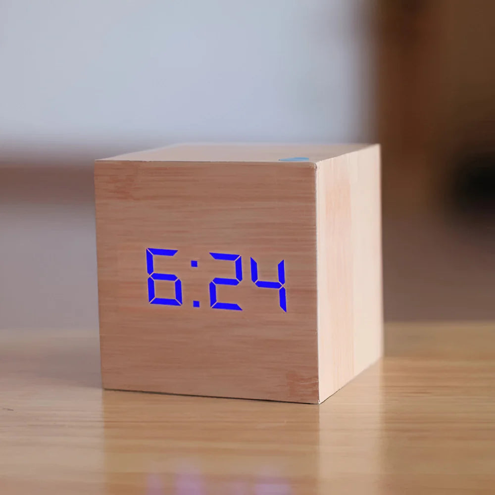 LED Digital Cube Display Alarm Clock