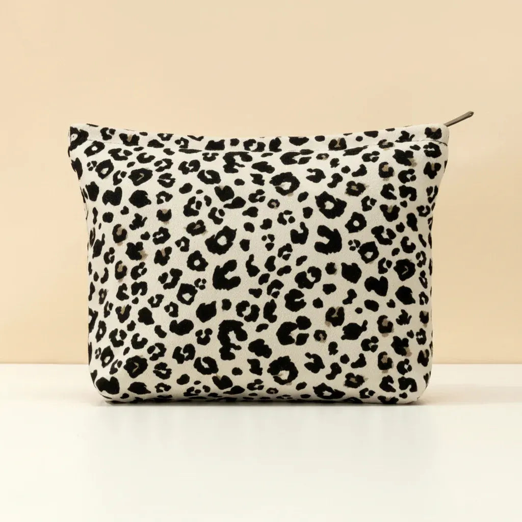 Leopard Print Cosmetic Pouch Travel Makeup Organizer - Mother's Day Gift