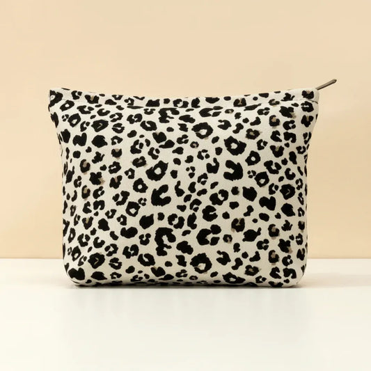 Leopard Print Cosmetic Pouch Travel Makeup Organizer - Mother's Day Gift