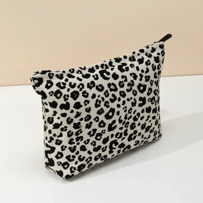 Leopard Print Cosmetic Pouch Travel Makeup Organizer - Mother's Day Gift