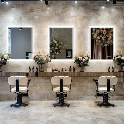 LuvoGlow Frameless LED Bathroom Mirror with Dimmable Anti-Fog Feature