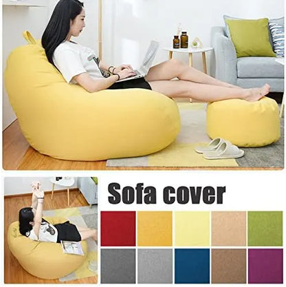 Luxury Linen Bean Bag – Ergonomic and Stylish Comfort Seat