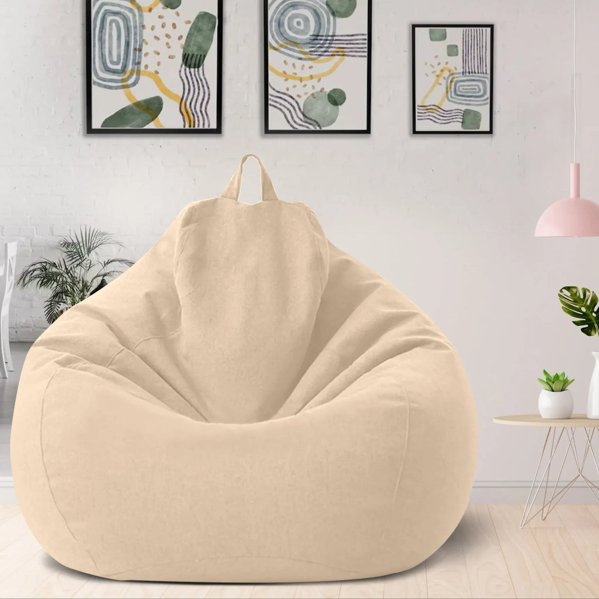 Luxury Linen Bean Bag – Ergonomic and Stylish Comfort Seat