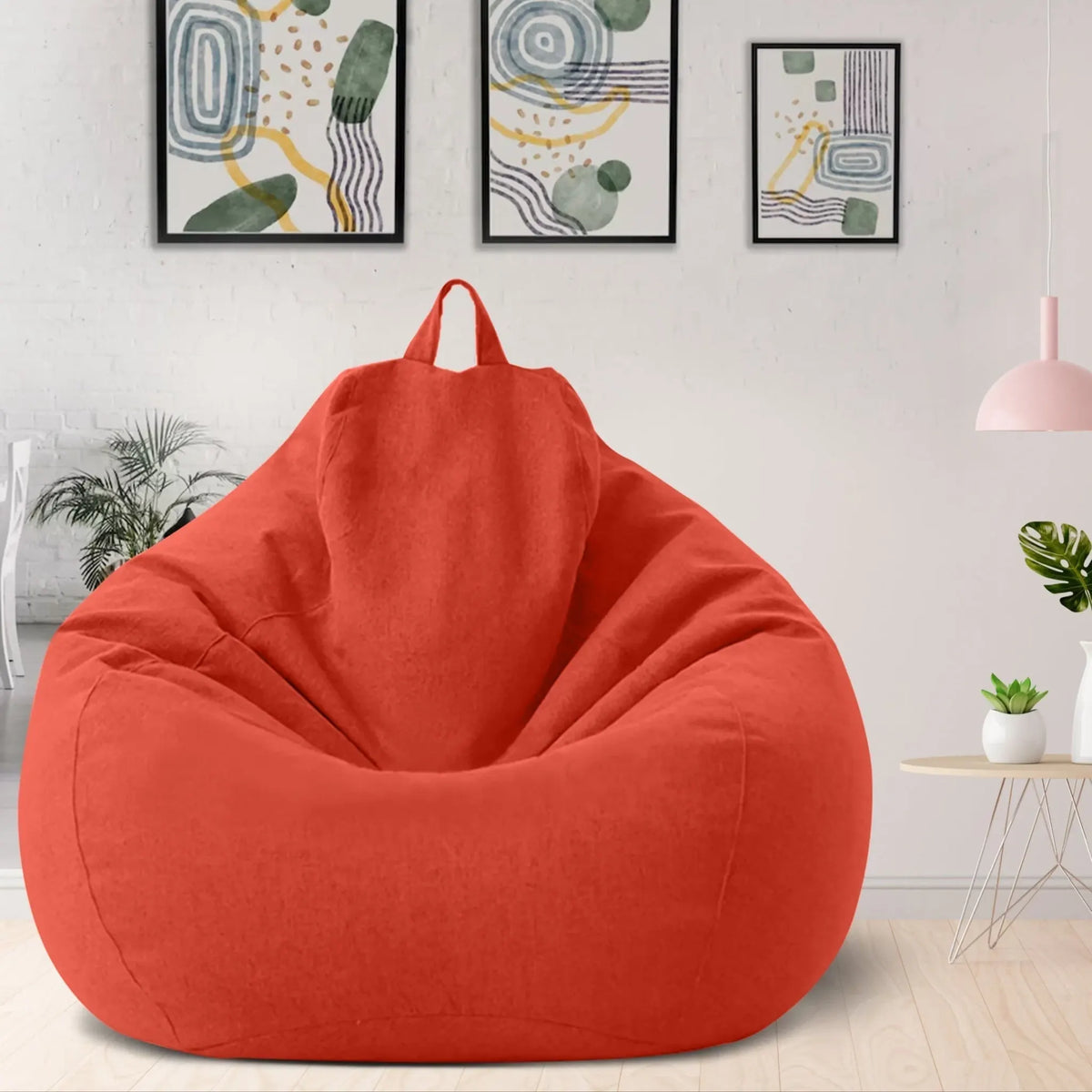 Luxury Linen Bean Bag – Ergonomic and Stylish Comfort Seat