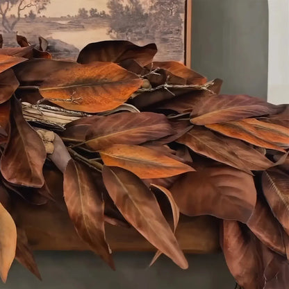 Magnolia Leaf Garland for Autumn Decor