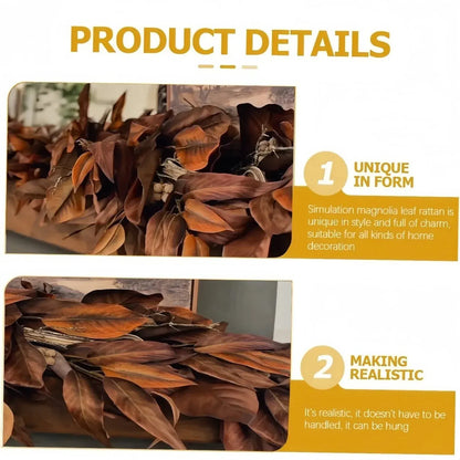 Magnolia Leaf Garland for Autumn Decor