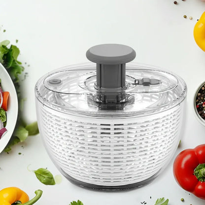 Manual Pump Vegetable Dryer Bowl with Salad Spinning Basket