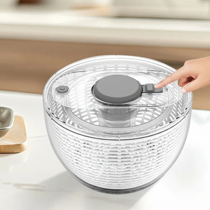 Manual Pump Vegetable Dryer Bowl with Salad Spinning Basket
