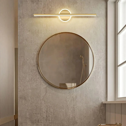 Modern LED Wall Mirror Light | Sleek Black & Gold Sconce Lamp