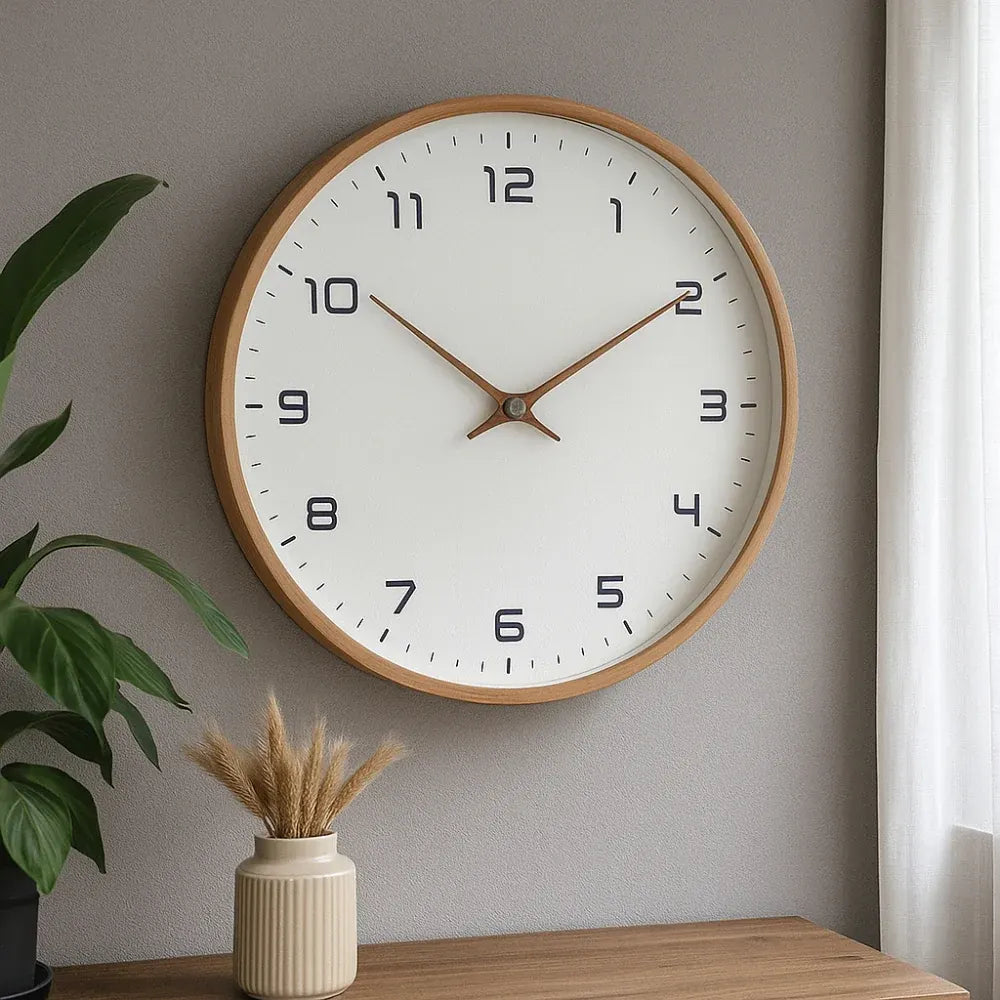 Modern Wooden Wall Clock - Silent Non-Ticking Decorative Home Decor