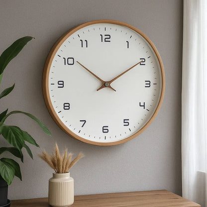 Modern Wooden Wall Clock - Silent Non-Ticking Decorative Home Decor