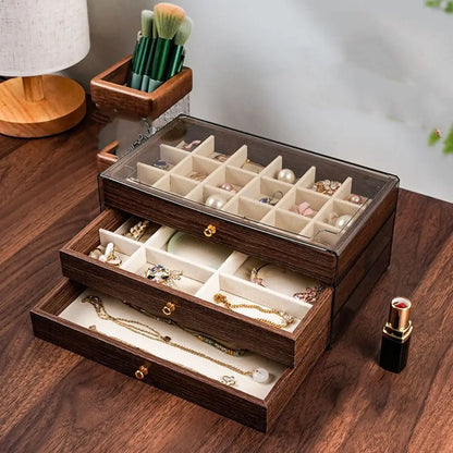 Mother's Day Jewelry Storage Case with Drawer Organizer Display