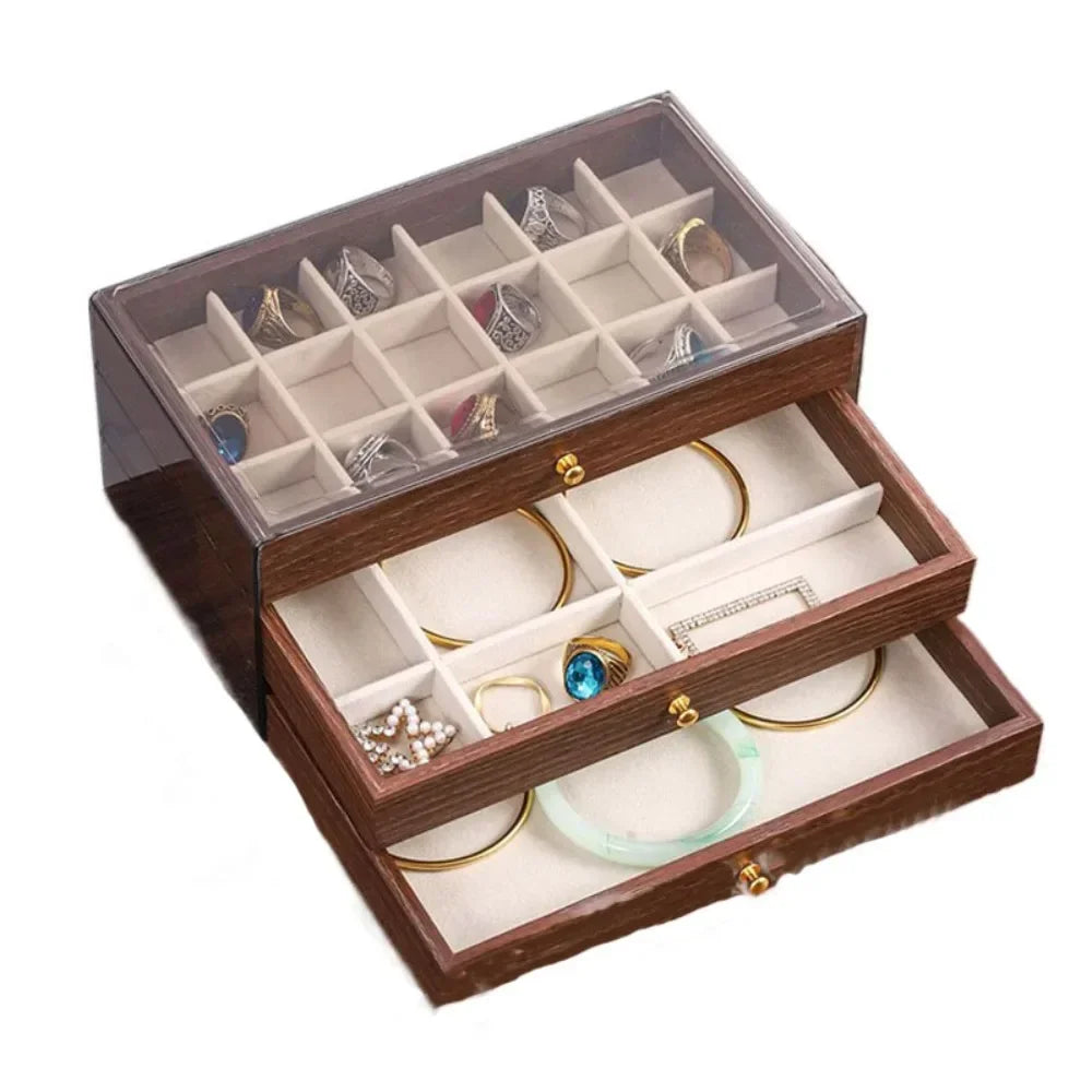 Mother's Day Jewelry Storage Case with Drawer Organizer Display