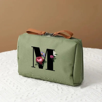 Mother's Day Travel Cosmetic Bag Letter Print Makeup Organizer Case