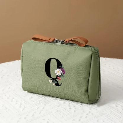 Mother's Day Travel Cosmetic Bag Letter Print Makeup Organizer Case