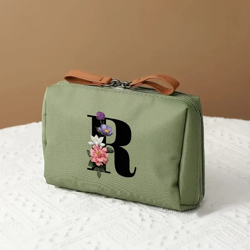 Mother's Day Travel Cosmetic Bag Letter Print Makeup Organizer Case