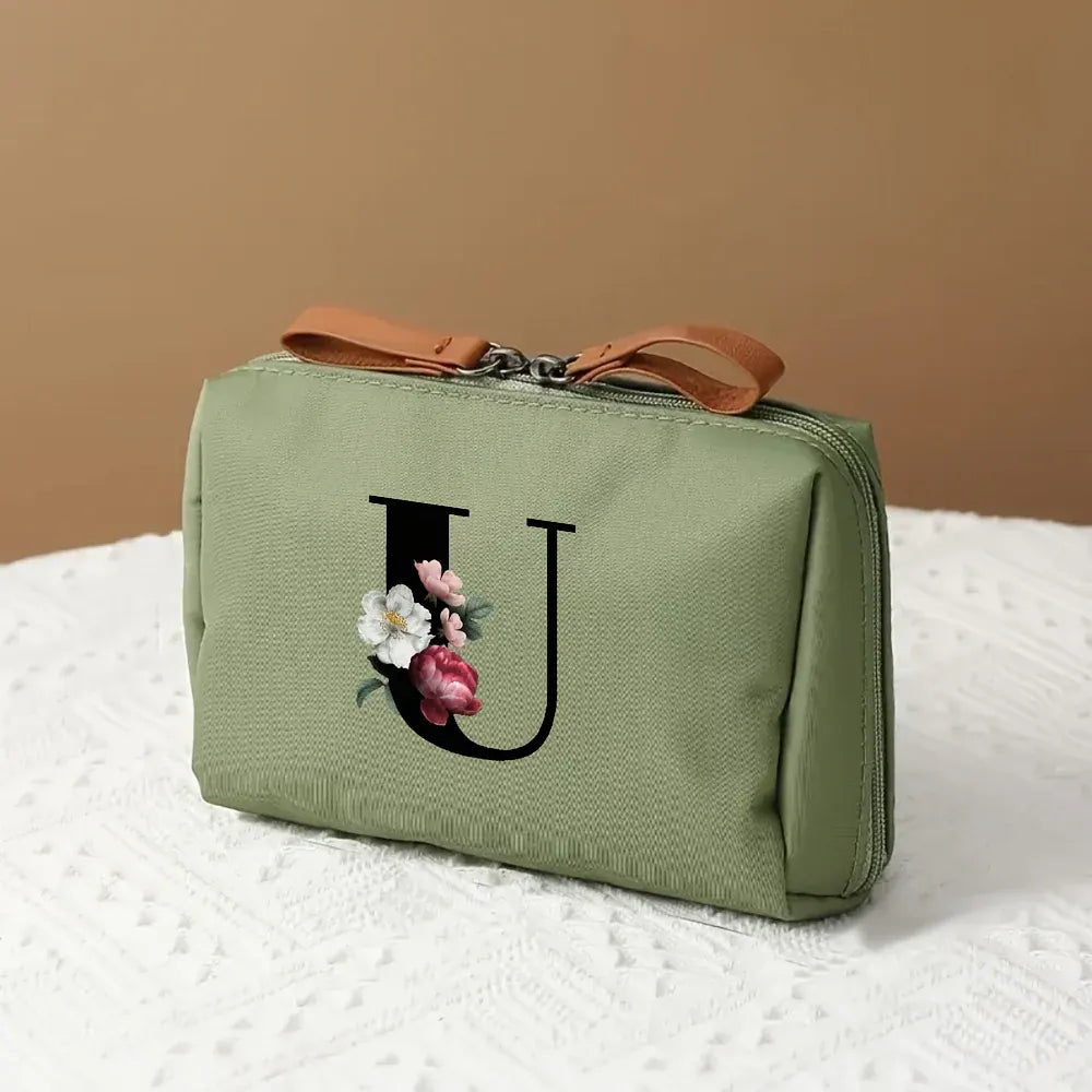 Mother's Day Travel Cosmetic Bag Letter Print Makeup Organizer Case