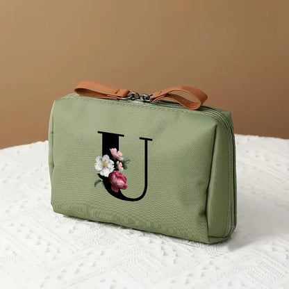Mother's Day Travel Cosmetic Bag Letter Print Makeup Organizer Case