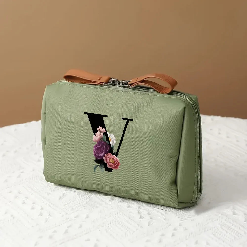 Mother's Day Travel Cosmetic Bag Letter Print Makeup Organizer Case