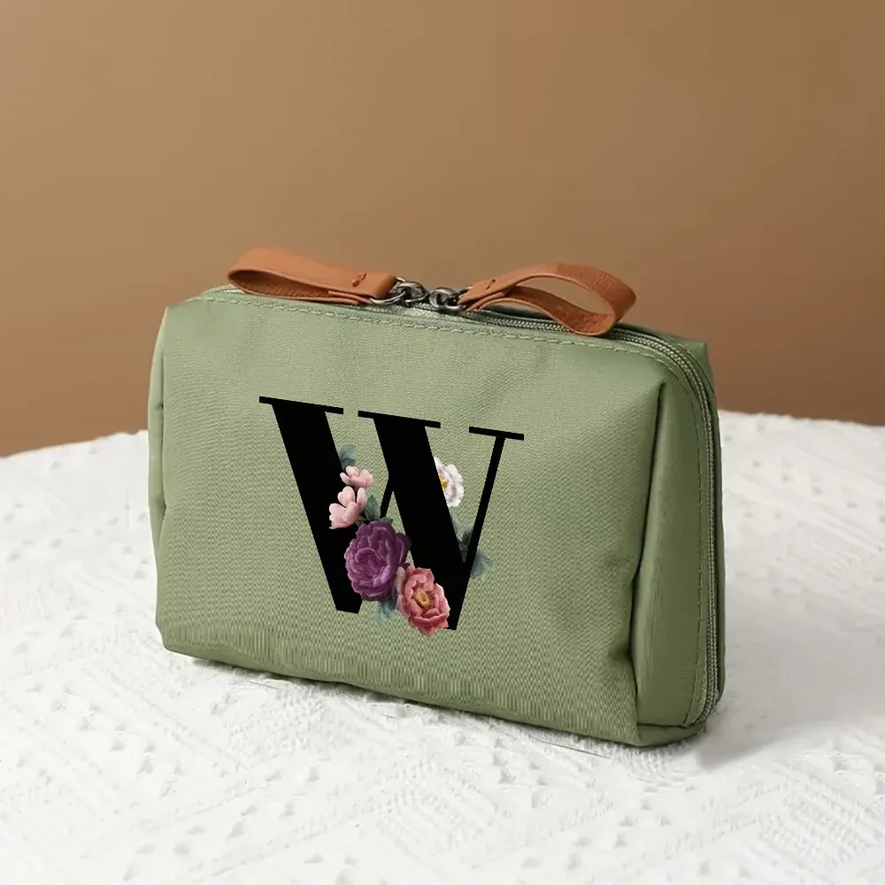 Mother's Day Travel Cosmetic Bag Letter Print Makeup Organizer Case