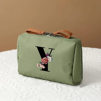 Mother's Day Travel Cosmetic Bag Letter Print Makeup Organizer Case