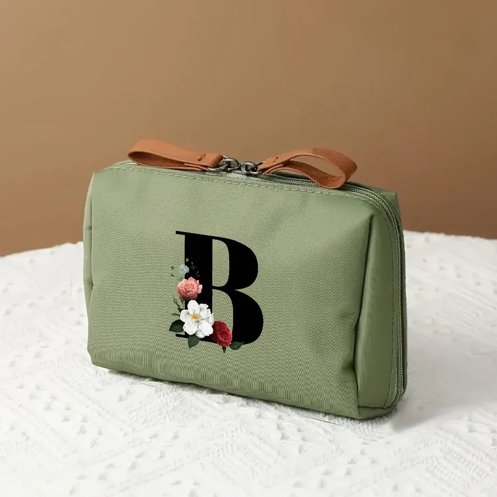 Mother's Day Travel Cosmetic Bag Letter Print Makeup Organizer Case