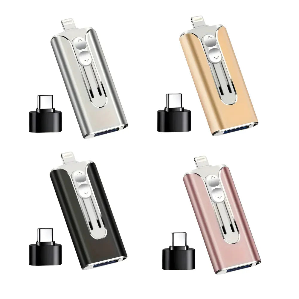 Multi-Connector USB Flash Drive for Phone and Computer Storage