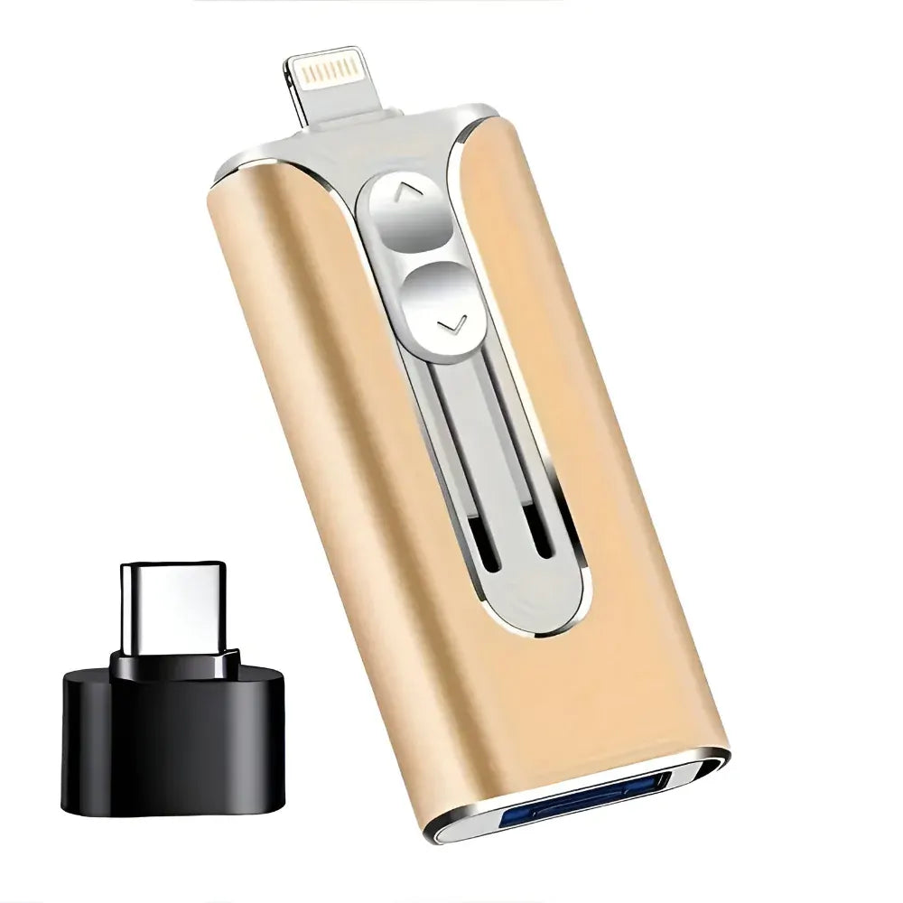 Multi-Connector USB Flash Drive for Phone and Computer Storage