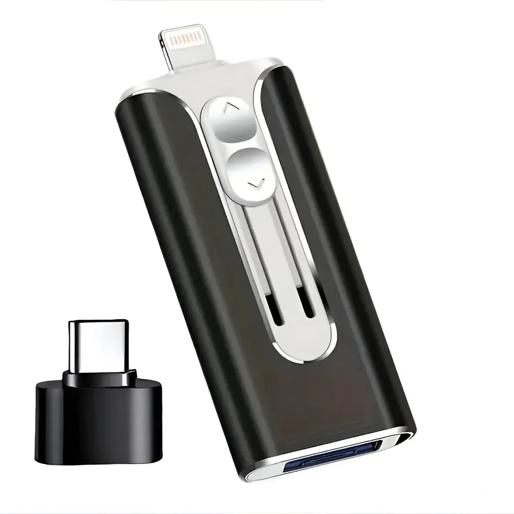 Multi-Connector USB Flash Drive for Phone and Computer Storage