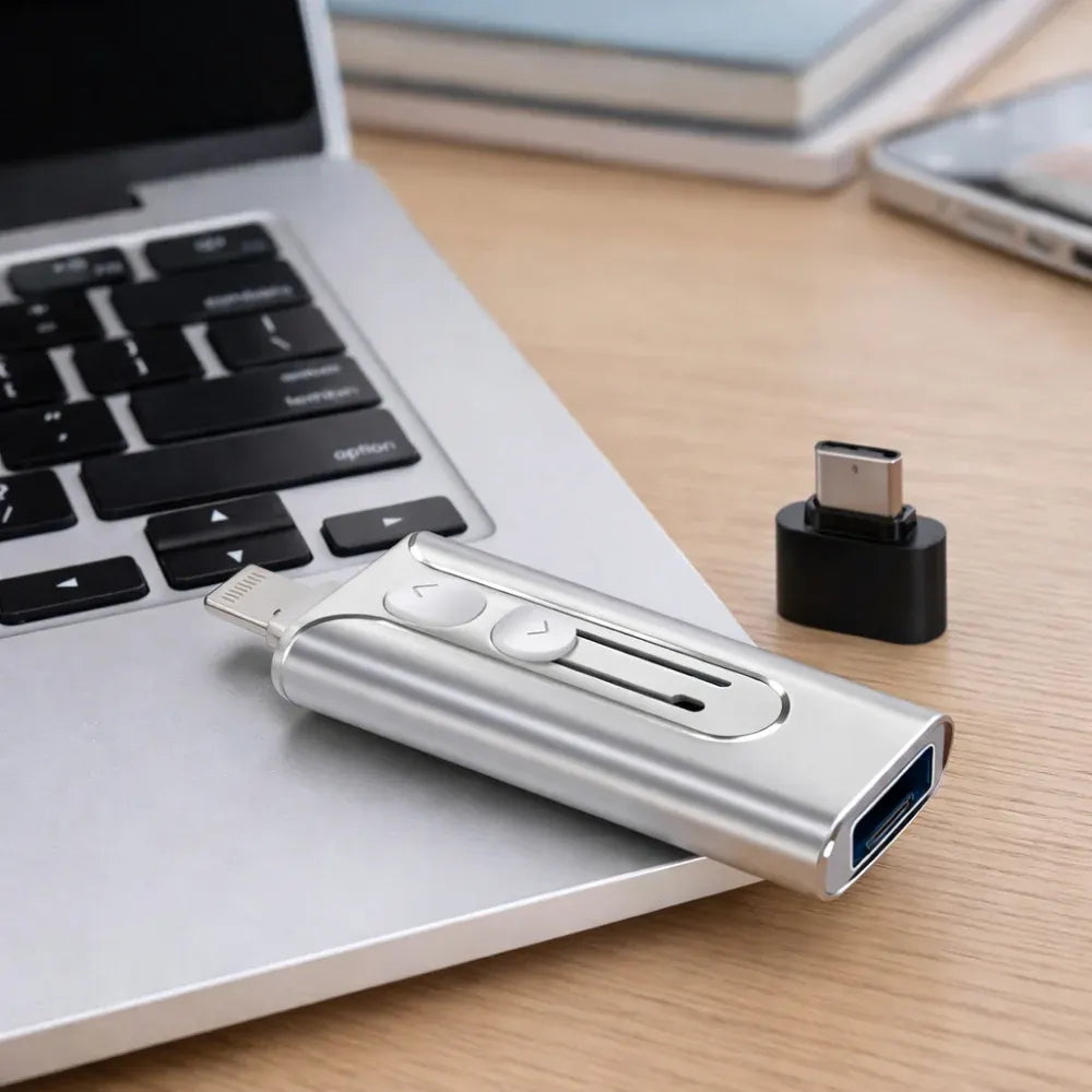 Multi-Connector USB Flash Drive for Phone and Computer Storage