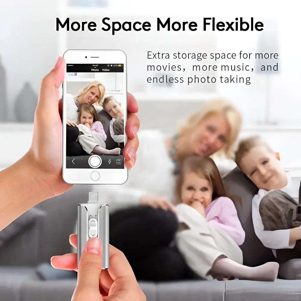 Multi-Connector USB Flash Drive for Phone and Computer Storage