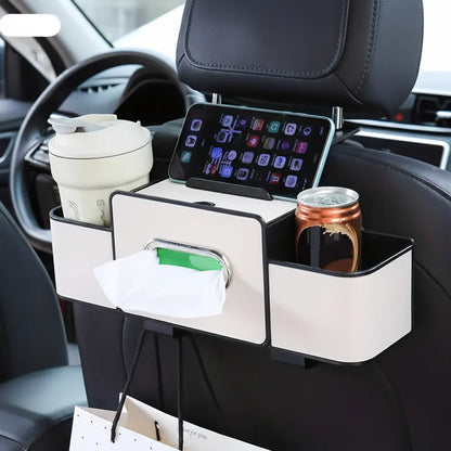 Multifunctional Backseat Car Organizer with Cup Holder Storage Box