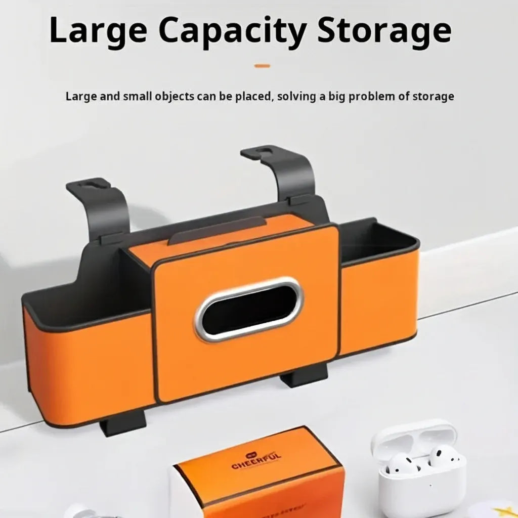 Multifunctional Backseat Car Organizer with Cup Holder Storage Box