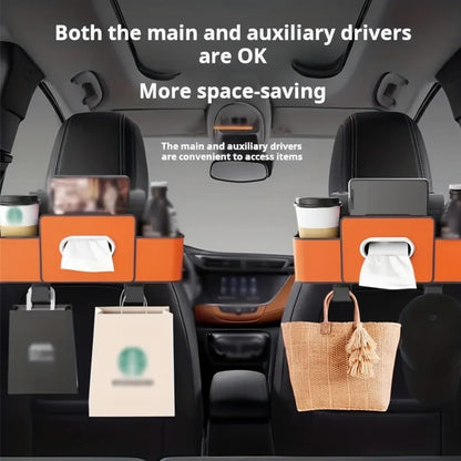 Multifunctional Backseat Car Organizer with Cup Holder Storage Box
