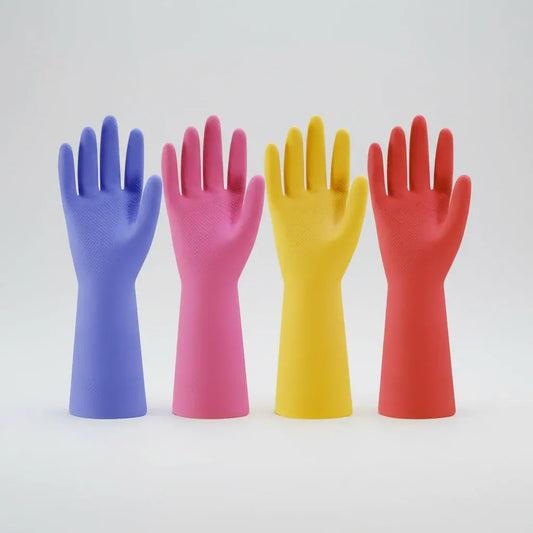 Non-Slip Rubber Gloves Set for Kitchen Cleaning and Gardening Protection