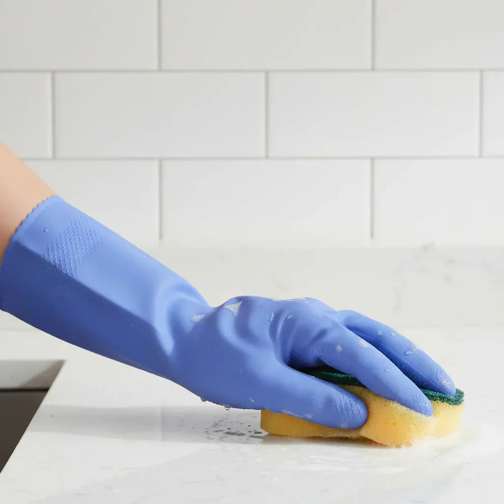 Non-Slip Rubber Gloves Set for Kitchen Cleaning and Gardening Protection