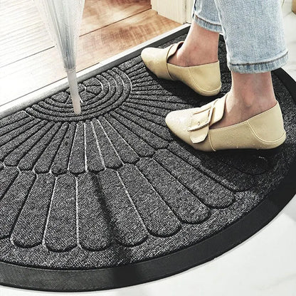 Non-Slip Semi-Circular Rubber Entryway Door Mat