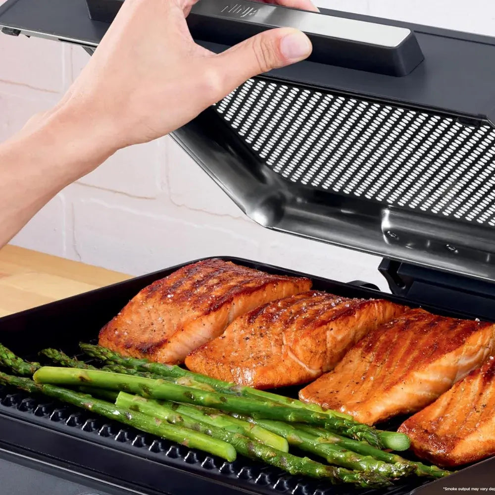 Nonstick Indoor Grill Griddle 500°F Family Meal Plate