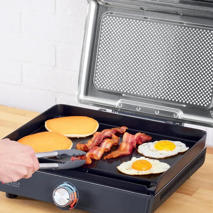 Nonstick Indoor Grill Griddle 500°F Family Meal Plate