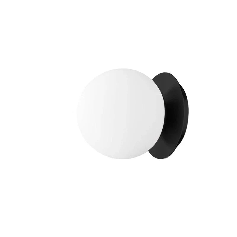 Nordic Glass Globe Wall Sconce | Minimalist Modern Light for Bathroom & Bedroom