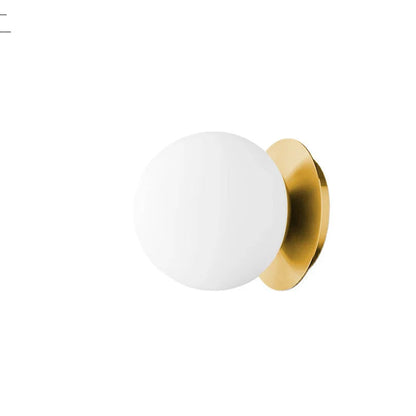 Nordic Glass Globe Wall Sconce | Minimalist Modern Light for Bathroom & Bedroom