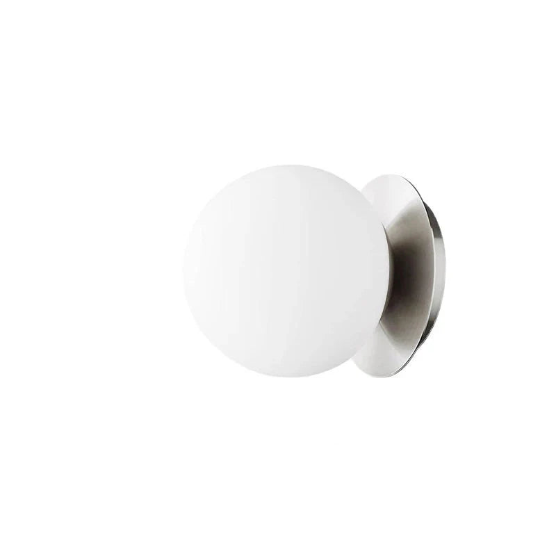 Nordic Glass Globe Wall Sconce | Minimalist Modern Light for Bathroom & Bedroom