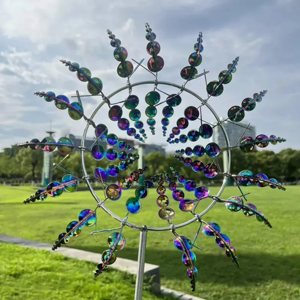Outdoor Metal Wind Spinner Lawn and Garden Display