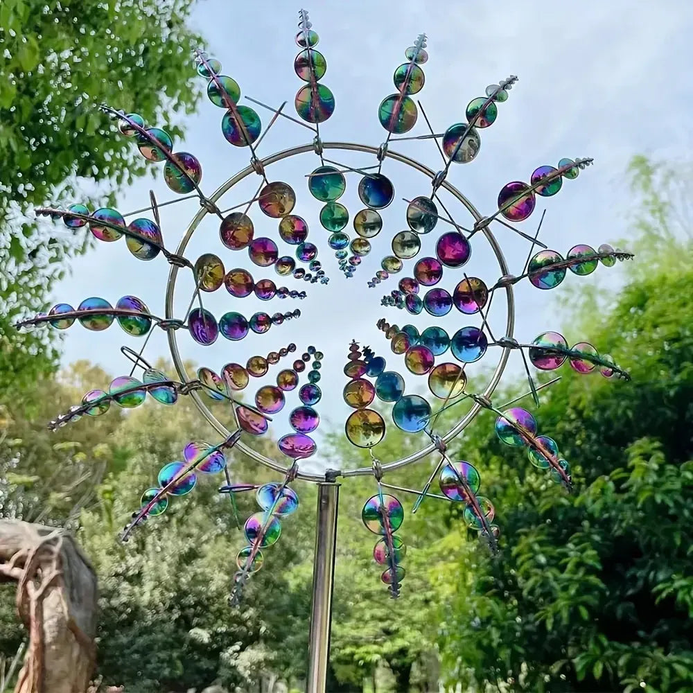 Outdoor Metal Wind Spinner Lawn and Garden Display