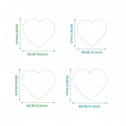Plush Acrylic Heart-Shaped Indoor Area Rug Floor Mat